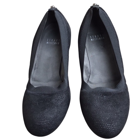 Stuart Weitzman Black Wedge Heels - Picture 3 of 15